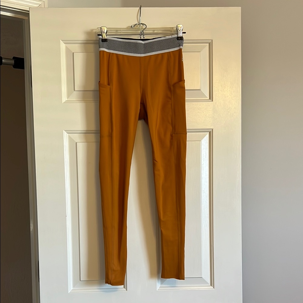 Vibrant Orange Leggings with Pockets